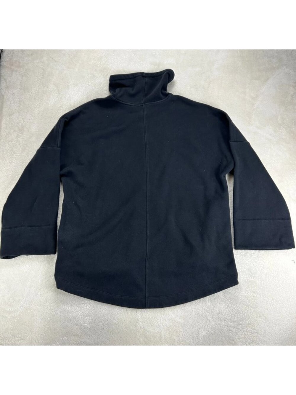 Athleta Sweatshirt Womens XL Black Fleece Cozy Karma Funnel Neck Long Sleeve